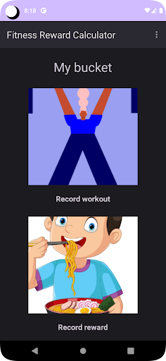 Fitness Reward Calculator Screen 3