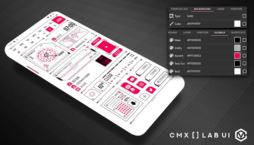 CMX - Lab UI · KLWP Theme Screen 3