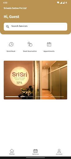 Android application Sri Sri Wellbeing SPA screenshort