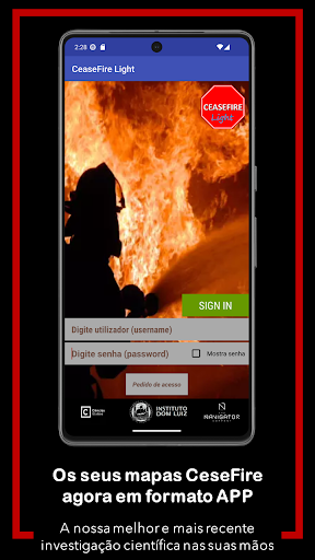 Android application Ceasefire Ligth screenshort