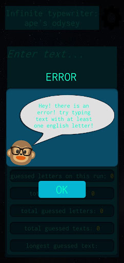 InfiniteTypewriterApesOdyssey Screen 3