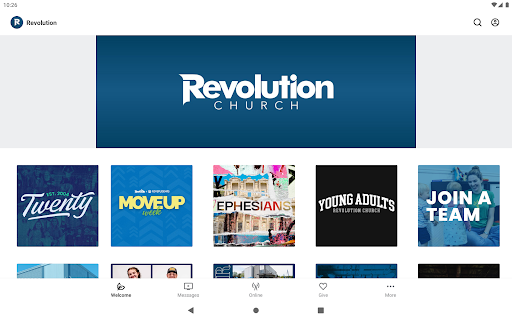 Screenshot of Revolution Church App