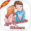 Love Romantic Couple Sticker - WAStickerApps