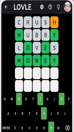 Android application Lovle: Word Puzzles & Love screenshort