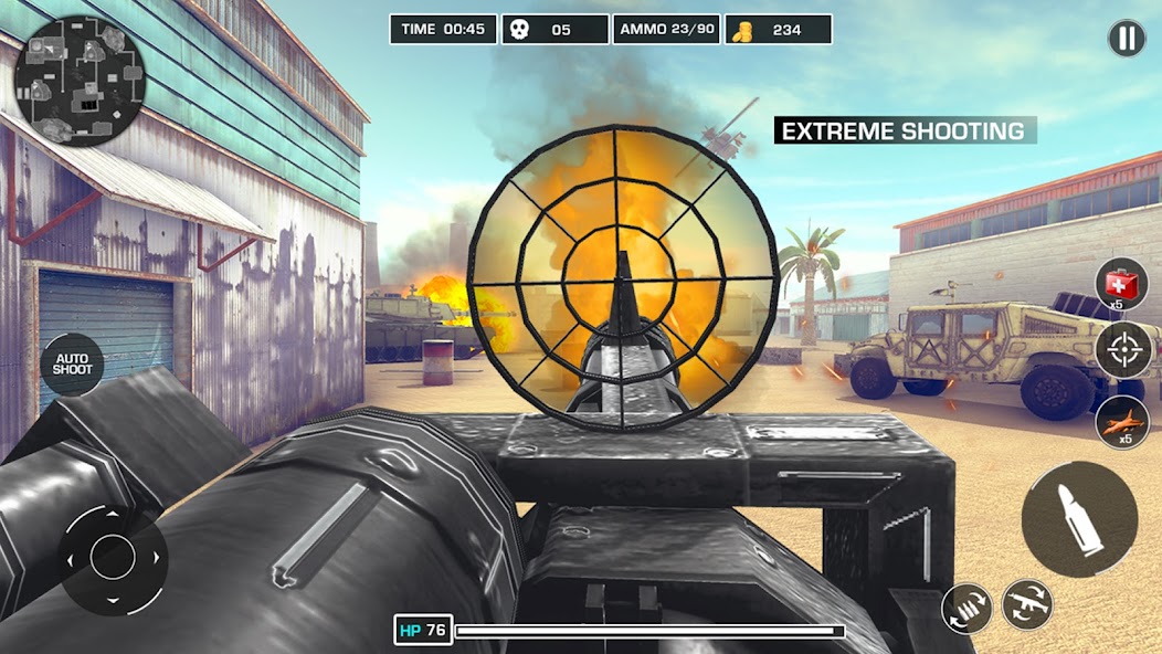 Wicked military gunner war ops 1.0.8 APK + Mod (Remove ads / God Mode / Weak enemy) for Android