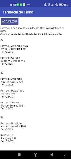 Farmacias de Turno Alta Gracia Screen 2