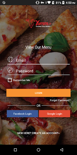 Yumm Gourmet Pizza Screen 2