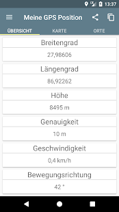 Meine GPS Position Screenshot