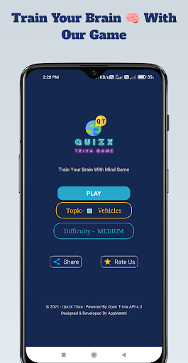 QuizX Triva Game with General Knowledge Question