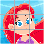 Princess Swap Puzzle - Tile Puzzle with princesses