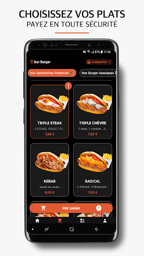 Android application Sun Burger screenshort