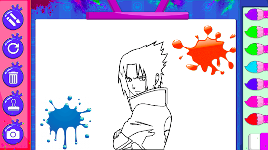 Sasuke Uchiha: Coloring Game