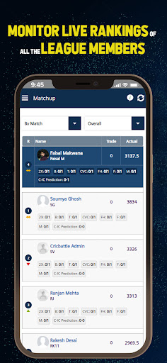 UCC Ranking & Fantasy App Screen 2