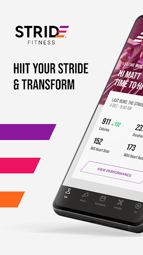 Android application STRIDE Fitness screenshort