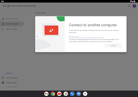 Chrome Remote Desktop Screenshot