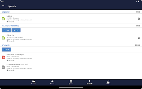 ownCloud Screenshot