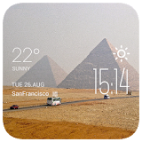 Pyramid weather widget/clock icon