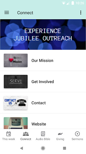 Jubilee Outreach Screen 2