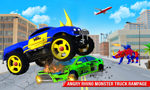 Rhino Robot Monster Truck Transform Robot Games 16 screenshots 2