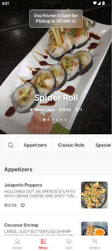 Diaz Kitchen & Sushi Bar Screen 2
