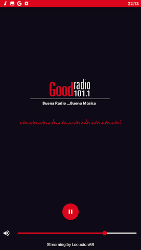 Good Radio 101.1 MHz. Screen 2