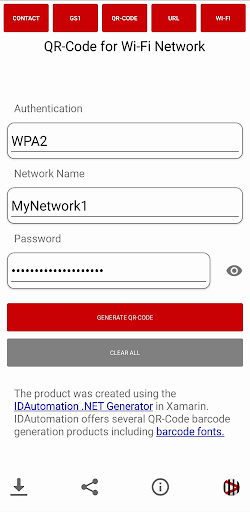QR-Code Contact Info Generator Screen 3