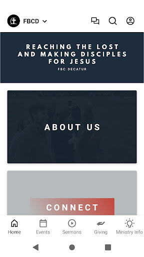 Android application First Baptist Church Decatur screenshort