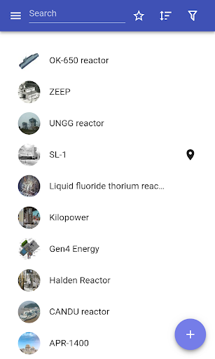 Android application Nuclear reactors screenshort
