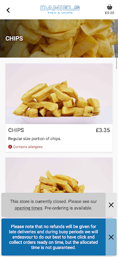 Daniels Fish & Chips Screen 2