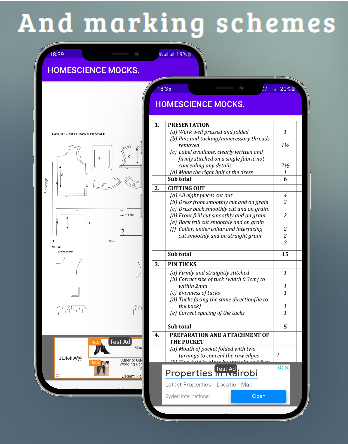 Home science: mocks papers. Screen 3
