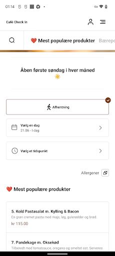 Café Check In Screen 3