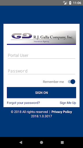Android application R.J. Galla Company Online screenshort