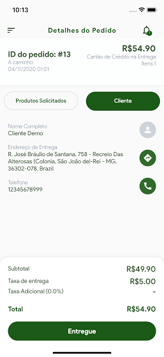 Demo Entregador - Dono do App