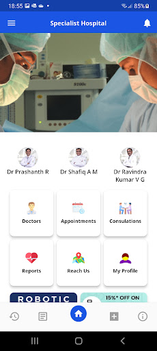 Android application Specialist Hospital screenshort