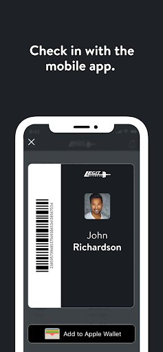 Screenshot of Legit Fit Mobile