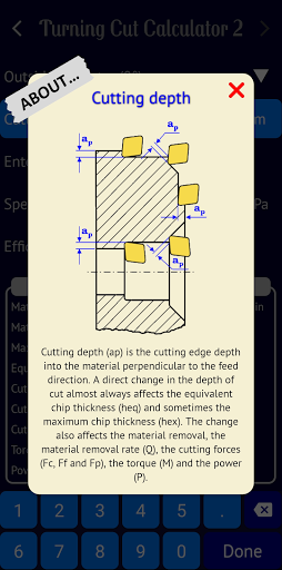 Turning Cut Calculator 2 Screen 3