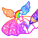 ダウンロード Coloring Glitter Princess をインストールする 最新 APK ダウンローダ