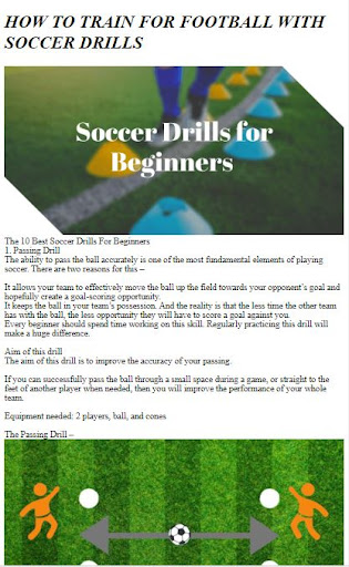 Football Training Drills Tips Screen 2
