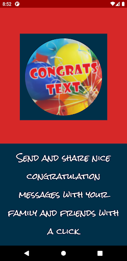 Cool Congratulation Messages Screen 2