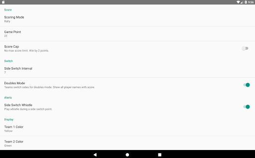 Android application WristAway Volleyball Scoring screenshort