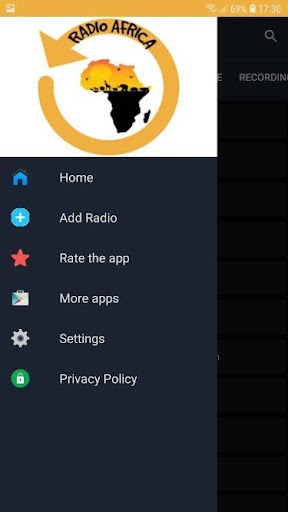 Android application Radio Africa screenshort