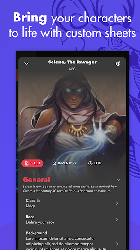 mRPG - Chat app to play RPGs Screen 3