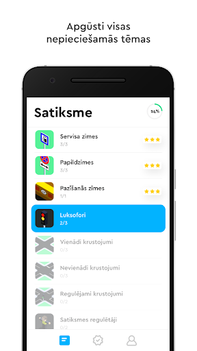 Android application Yelo: Ceļu satiksmes noteikumi screenshort