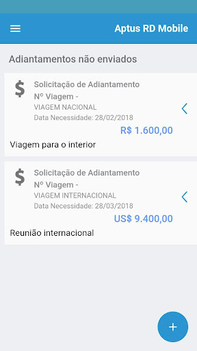 Android application Aptus RD Mobile screenshort