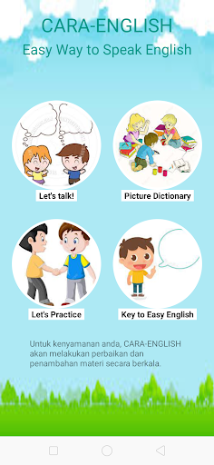 Android application CARA ENGLISH screenshort