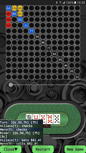 Holdem Poker Range Trainer Screen 2