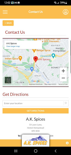 A.K. Spices Screen 2