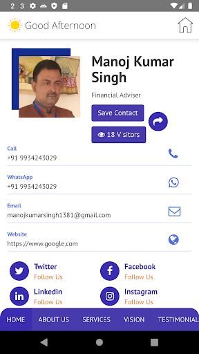 Android application Manoj Kumar Singh screenshort