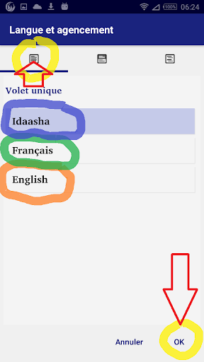 Idaasha avec français English Screen 3