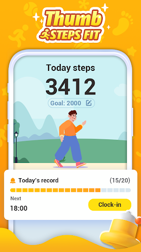 Thumb Steps Fit Screenshot 1 - AppWisp.com